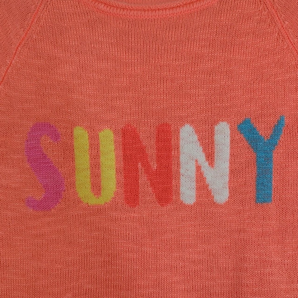 Lilly Pulitzer Danette Sunny Coral Graphic Knit Sweater Small - Picture 4 of 8